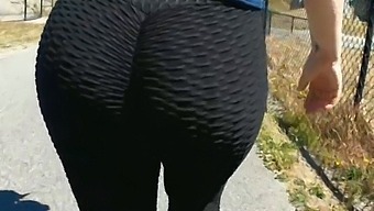 Close Up Of A Mature Wife'S Big Butt In Public