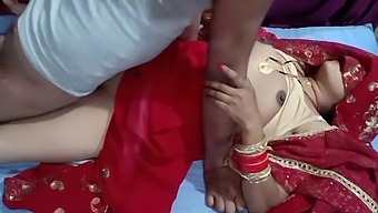 An Indian Newly Married Wife'S First Night Sex In The Bedroom.