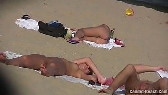 Novice Couple Explores Nudist Beach Voyeuristic Experience In High Definition