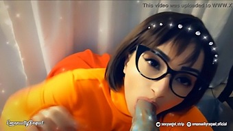 Velma Gives A Monster A Blowjob And Gets A Creampie In Mouth