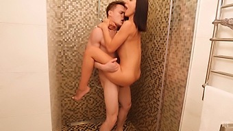 Hardcore Shower Sex With A Big Cock And Small Tits