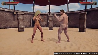 Ethan And Faye Engage In A Nude Combat Using Naked Fighter 3d Software