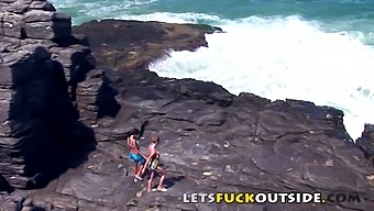 Outdoor Adventure: Bold Babes Get Caught In The Act