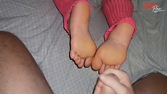 I Gave My Stepbrother A Footjob And Helped Him Finish