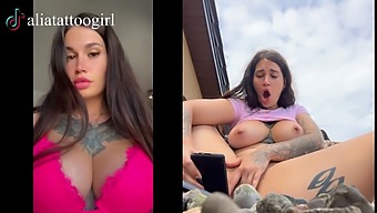 Big Tits Amateur Gets Caught On Camera Enjoying A Dildo On The Beach