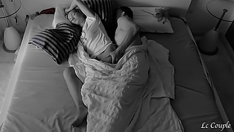 A Hidden Camera Captures An Amateur Couple'S Morning Intimacy In Their Bedroom
