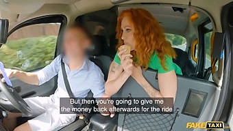 Redhead Babe With A Perfect Body Fucks In A Taxi