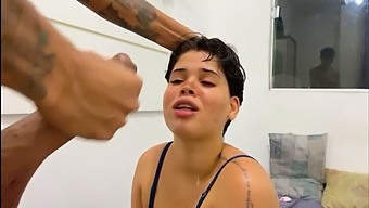 Brazilian Babe Gives A Sloppy Blowjob