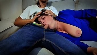 Stepson Gives Stepmom A Rough Blowjob And Facial!